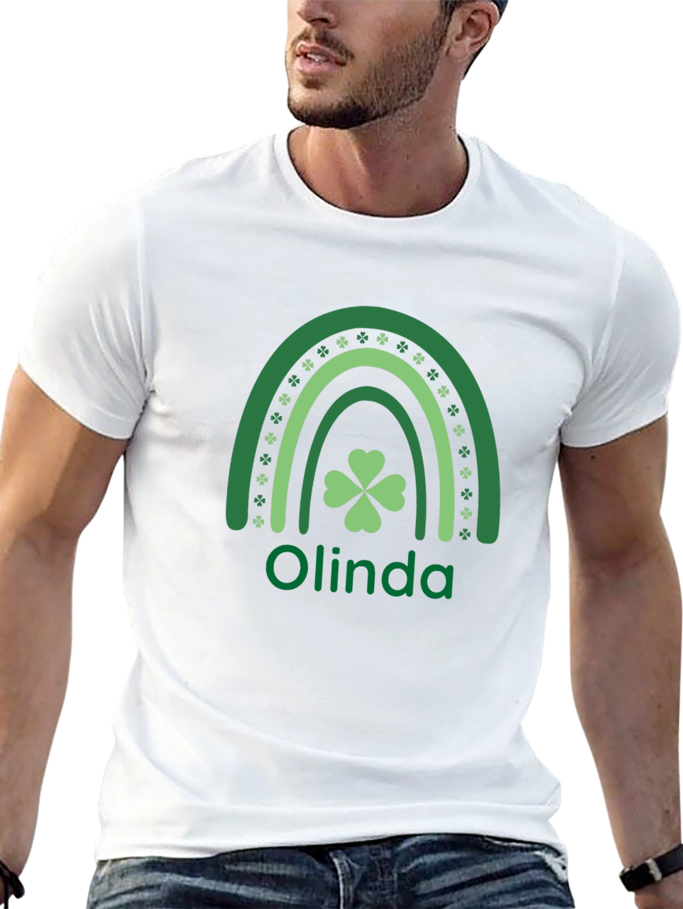 Olinda Rainbow Clover St. Patricks Day T-Shirt