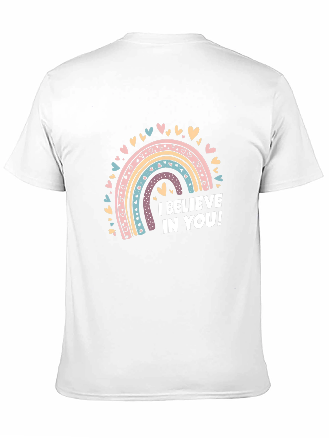 Believe In You Rainbow Heart Graphic Tee