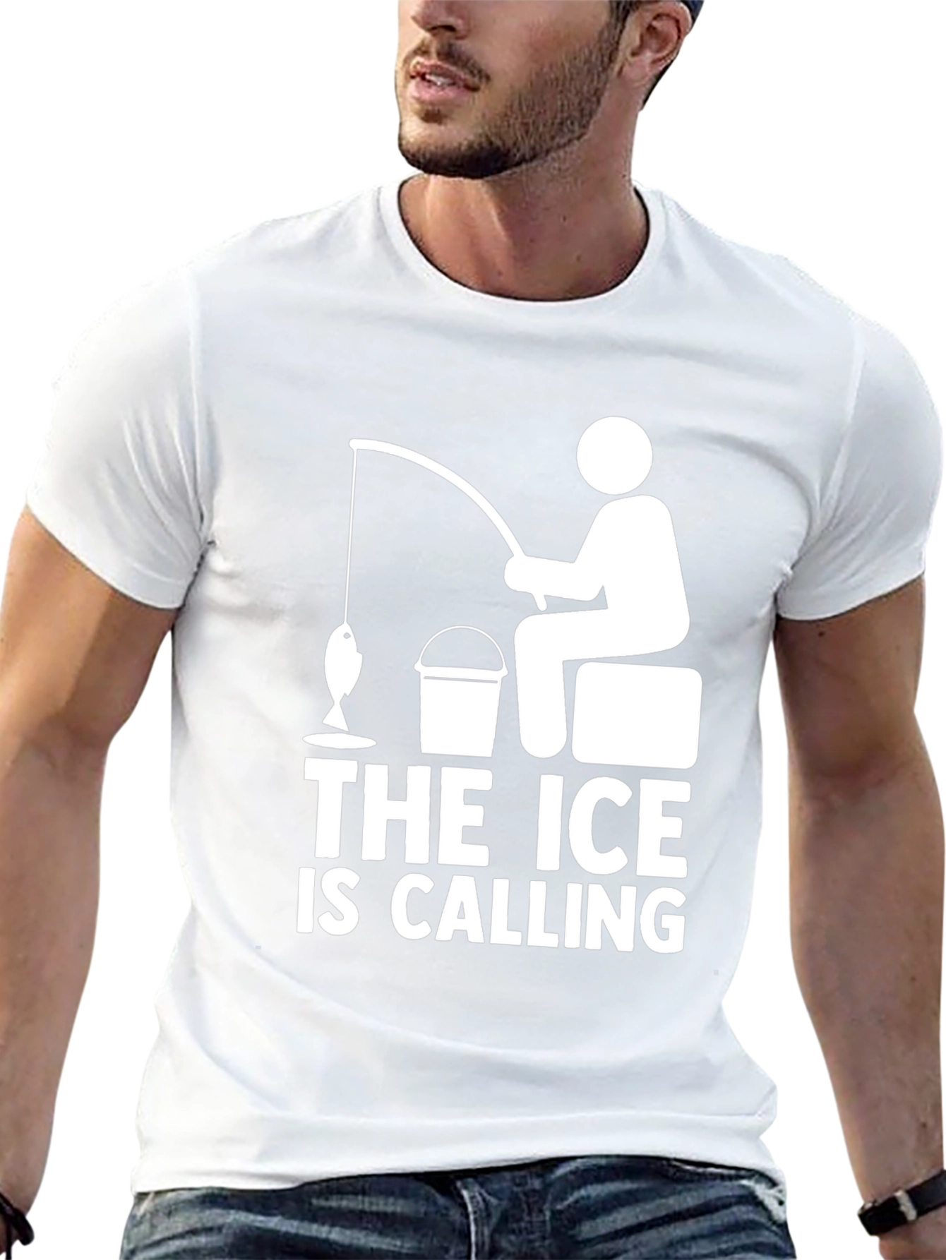 The Ice is Calling T-Shirt Funny Fisherman Tee