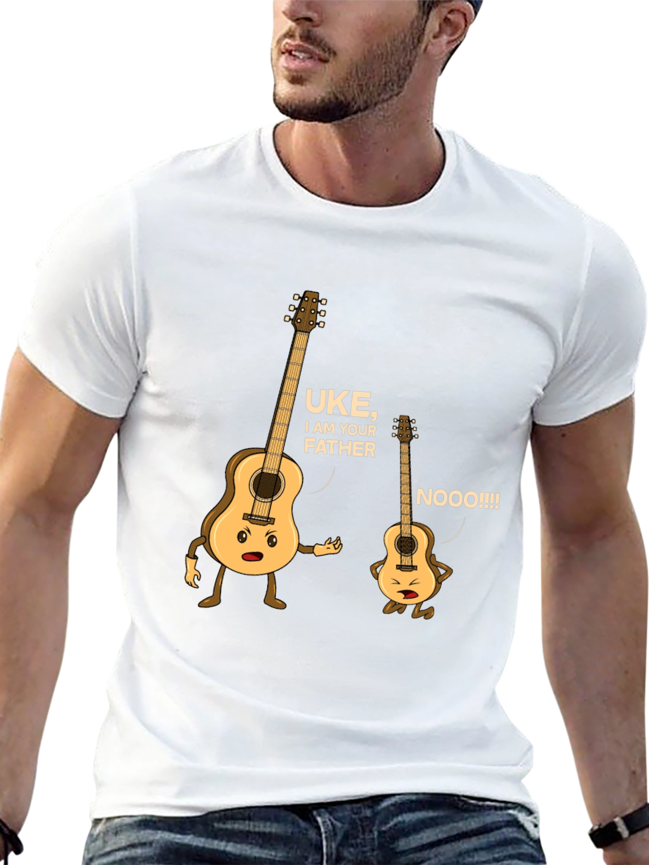 Funny Guitar & Ukulele Graphic T-Shirt
