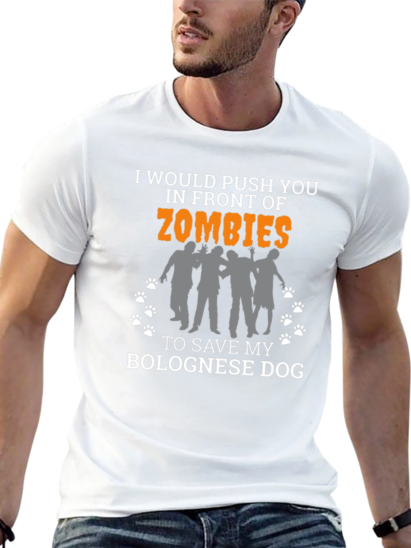 Save My Bolognese Dog T-Shirt – Funny Zombie Dog Lover Tee