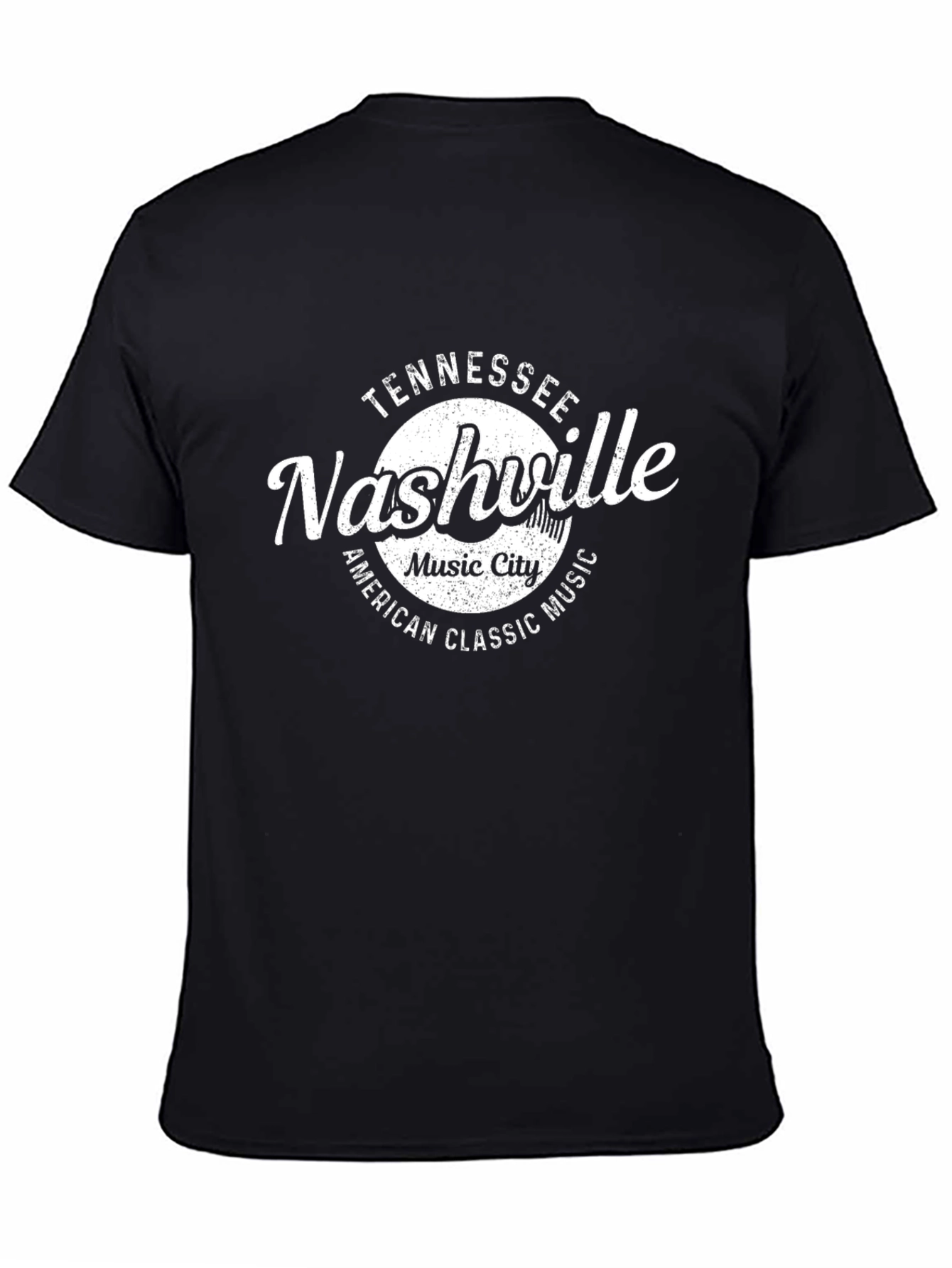 Nashville Tennessee Music City Classic Black T-Shirt