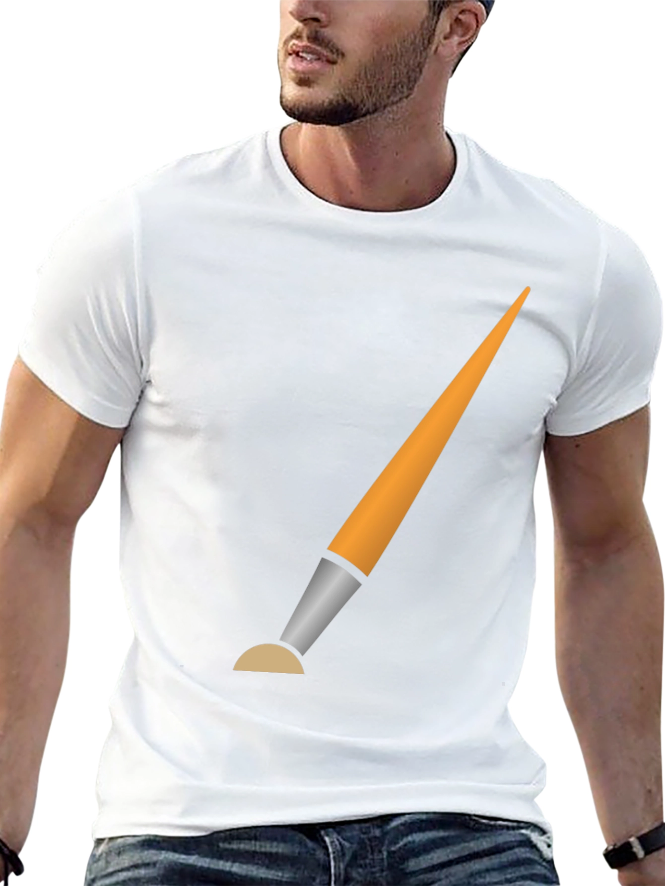 Paint Brush Graphic Tee - Artistic Expression