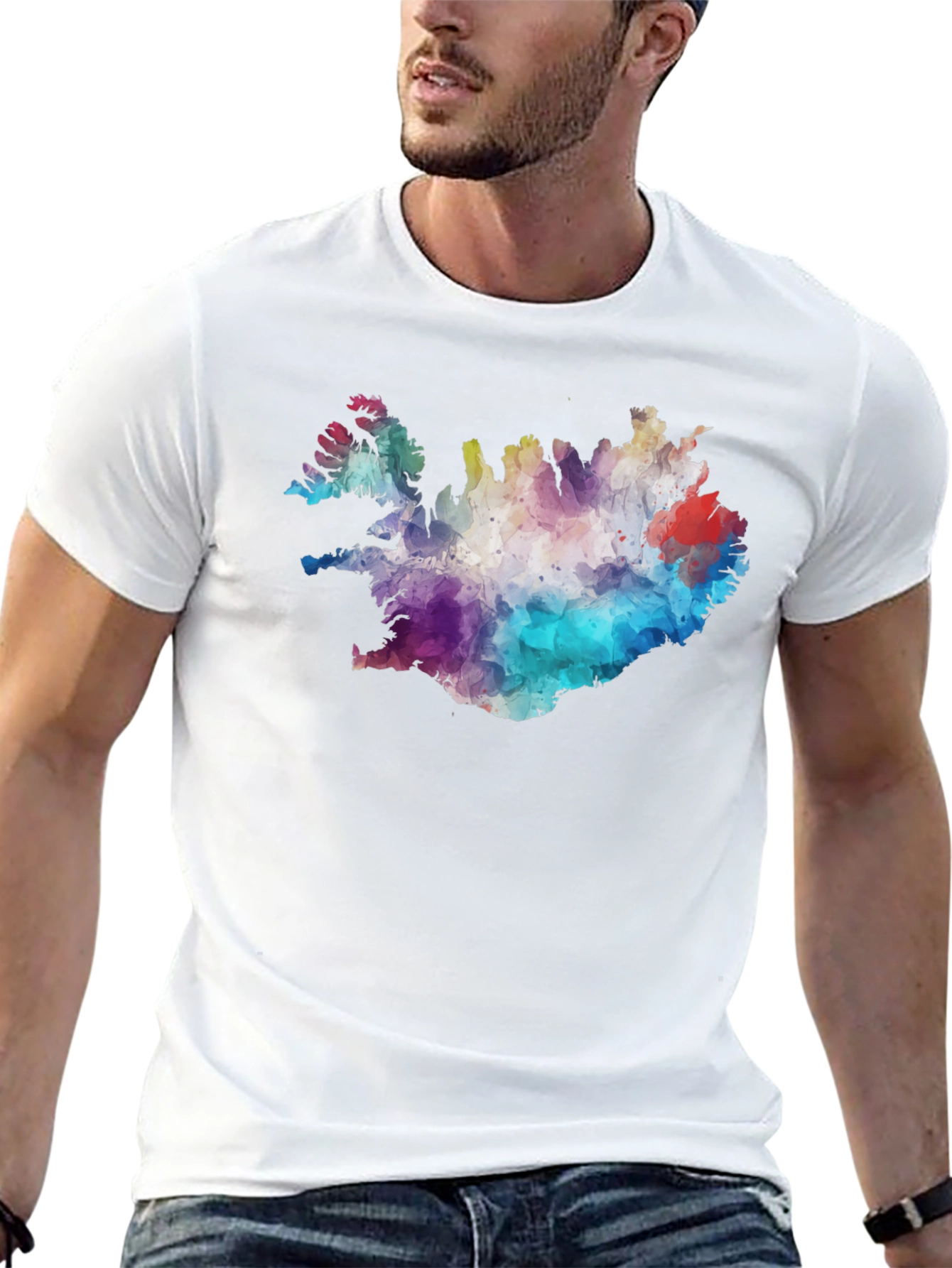 Iceland Map Graphic Tee - Mens Black T-Shirt