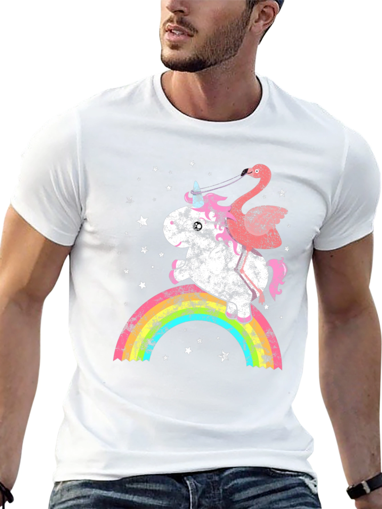Unicorn & Flamingo Rainbow T-Shirt