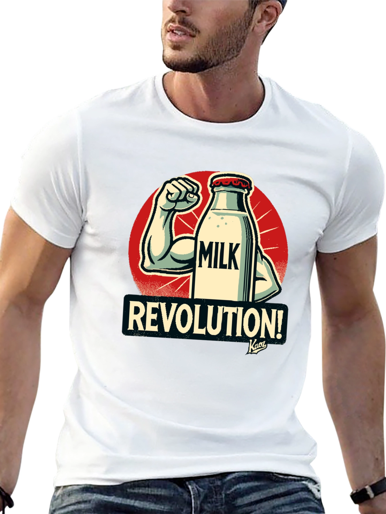 Milk Revolution T-Shirt - Black Cotton Graphic Tee