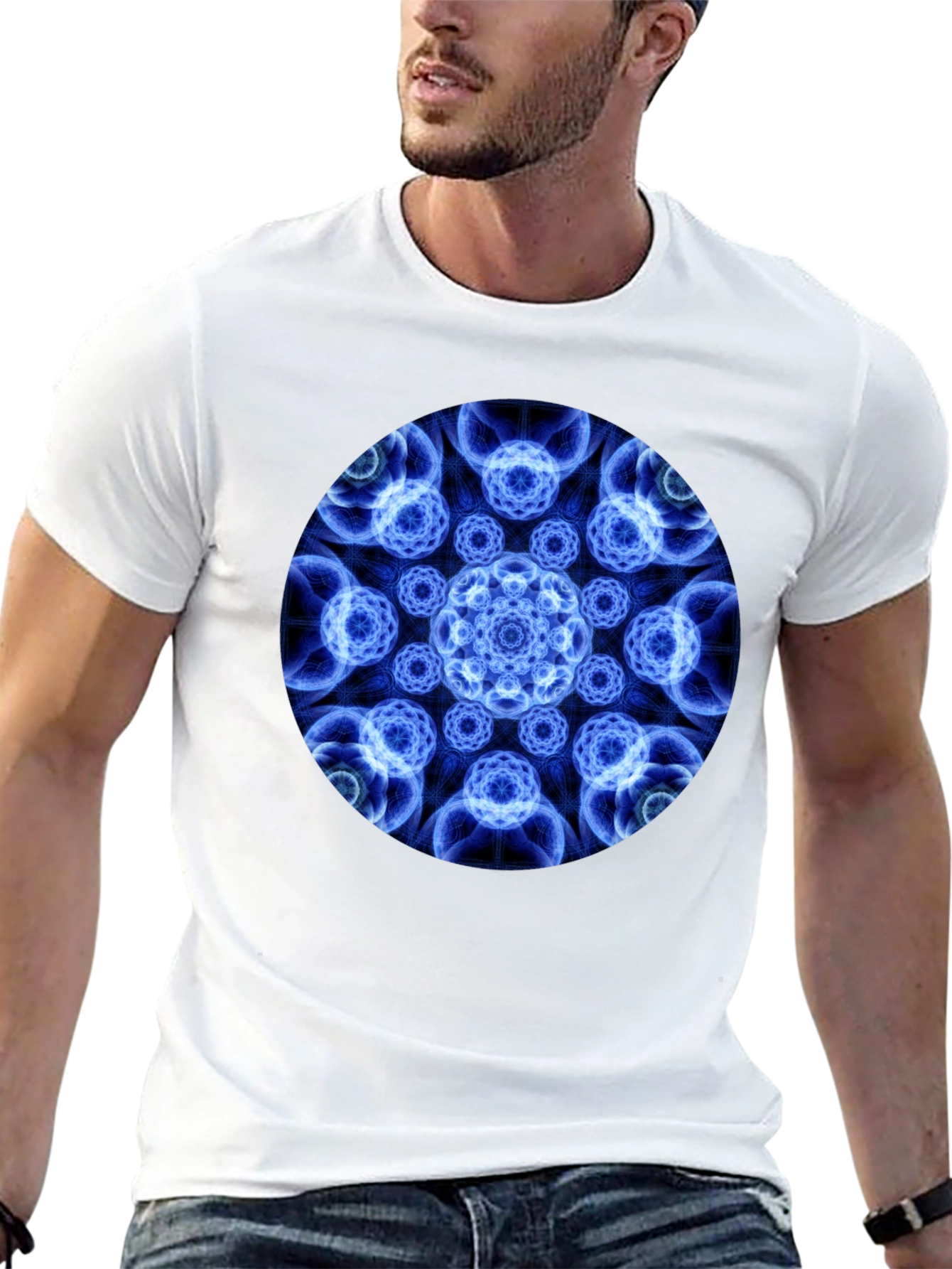 Geometric Mandala Black T-Shirt