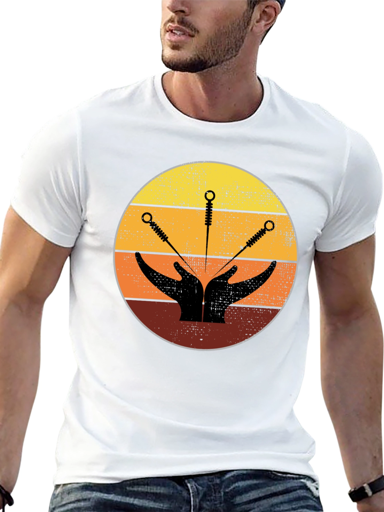 Acupuncture Hands Graphic Tee - Unisex Black T-Shirt