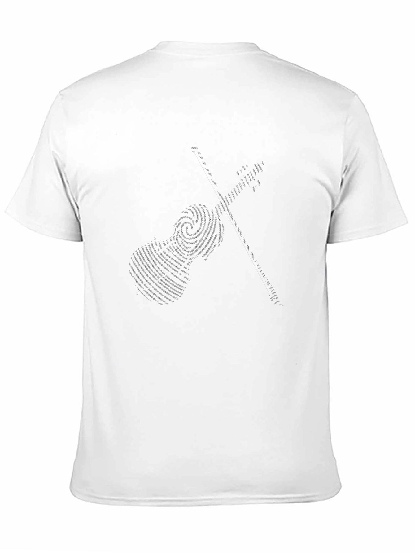 Abstract Violin Print Black T-Shirt