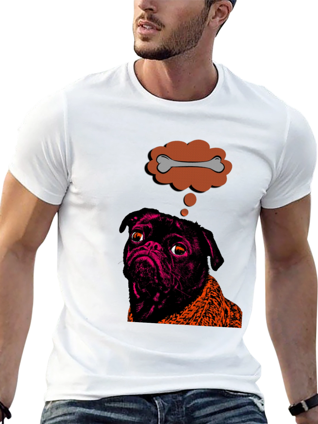 Pug Bone Dream T-Shirt – Funny Dog Lover Graphic Tee