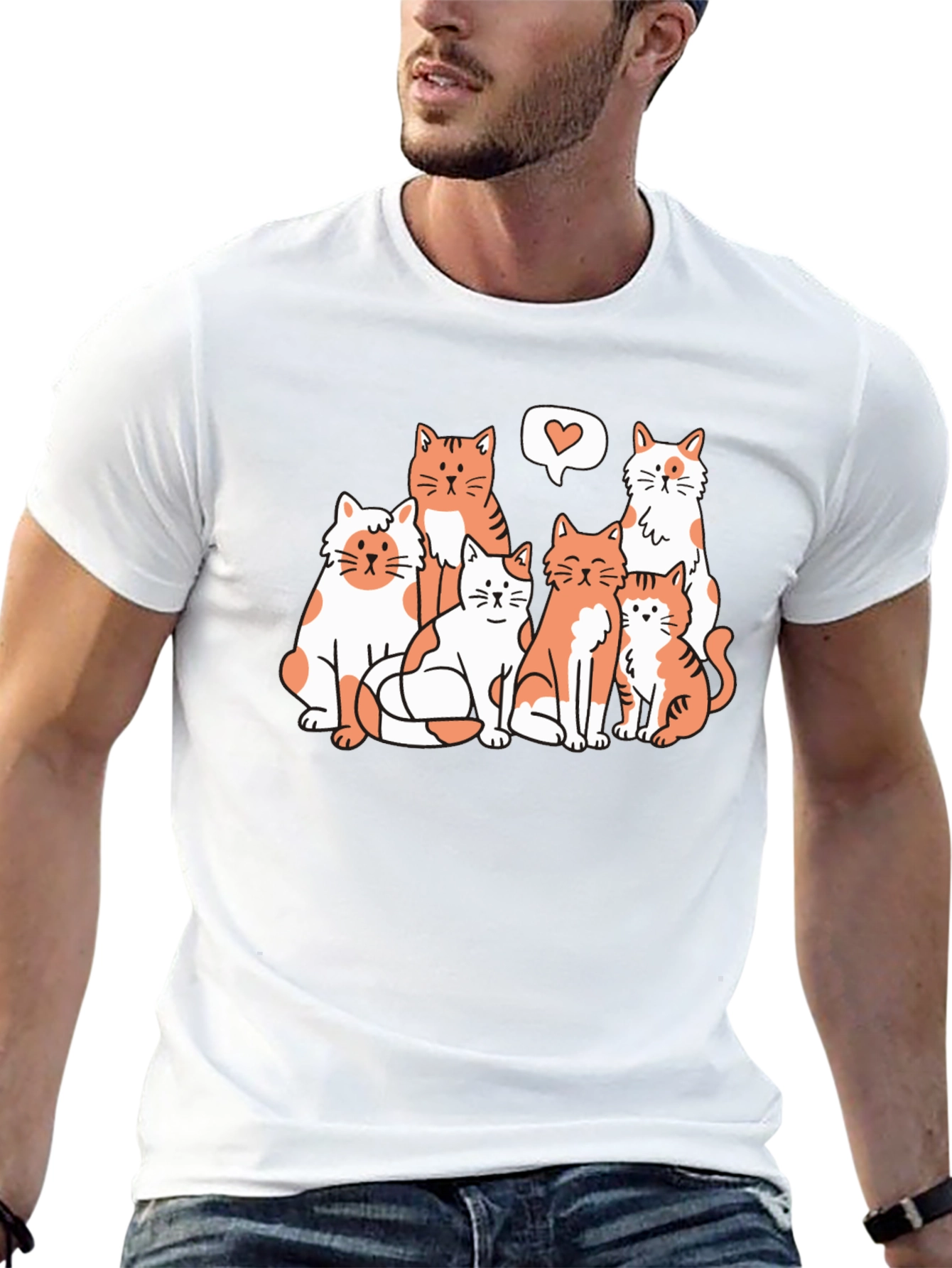 Cats Love Graphic Tee - Unisex T-Shirt