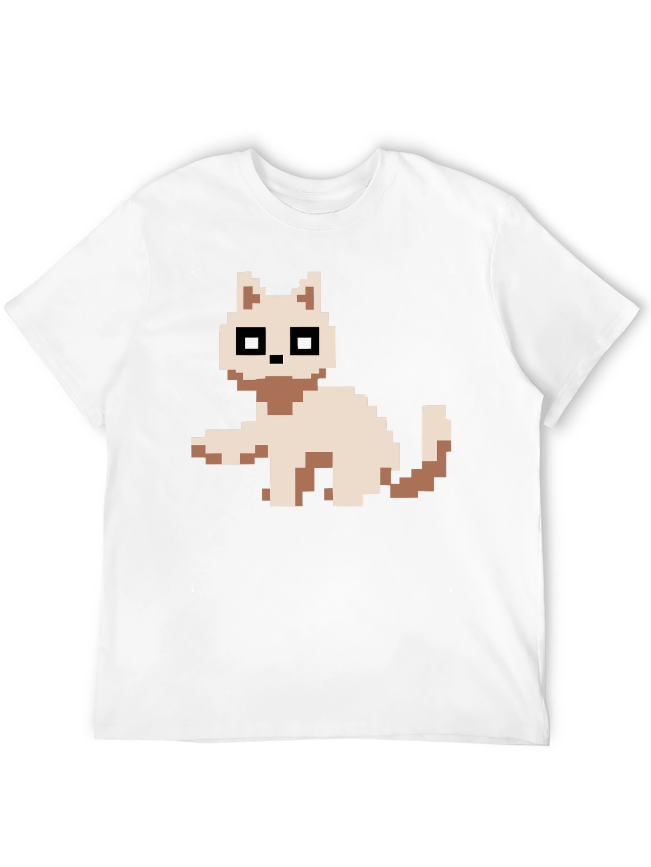 Pixel Cat Black T-Shirt - Retro Gaming Style