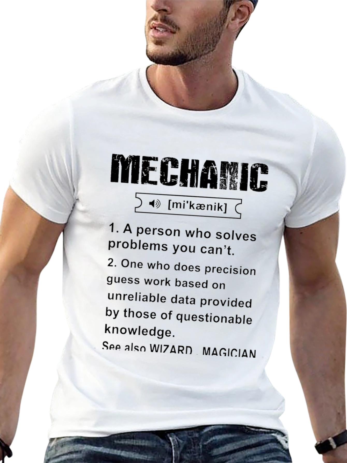 Mechanic Definition Black Graphic T-Shirt