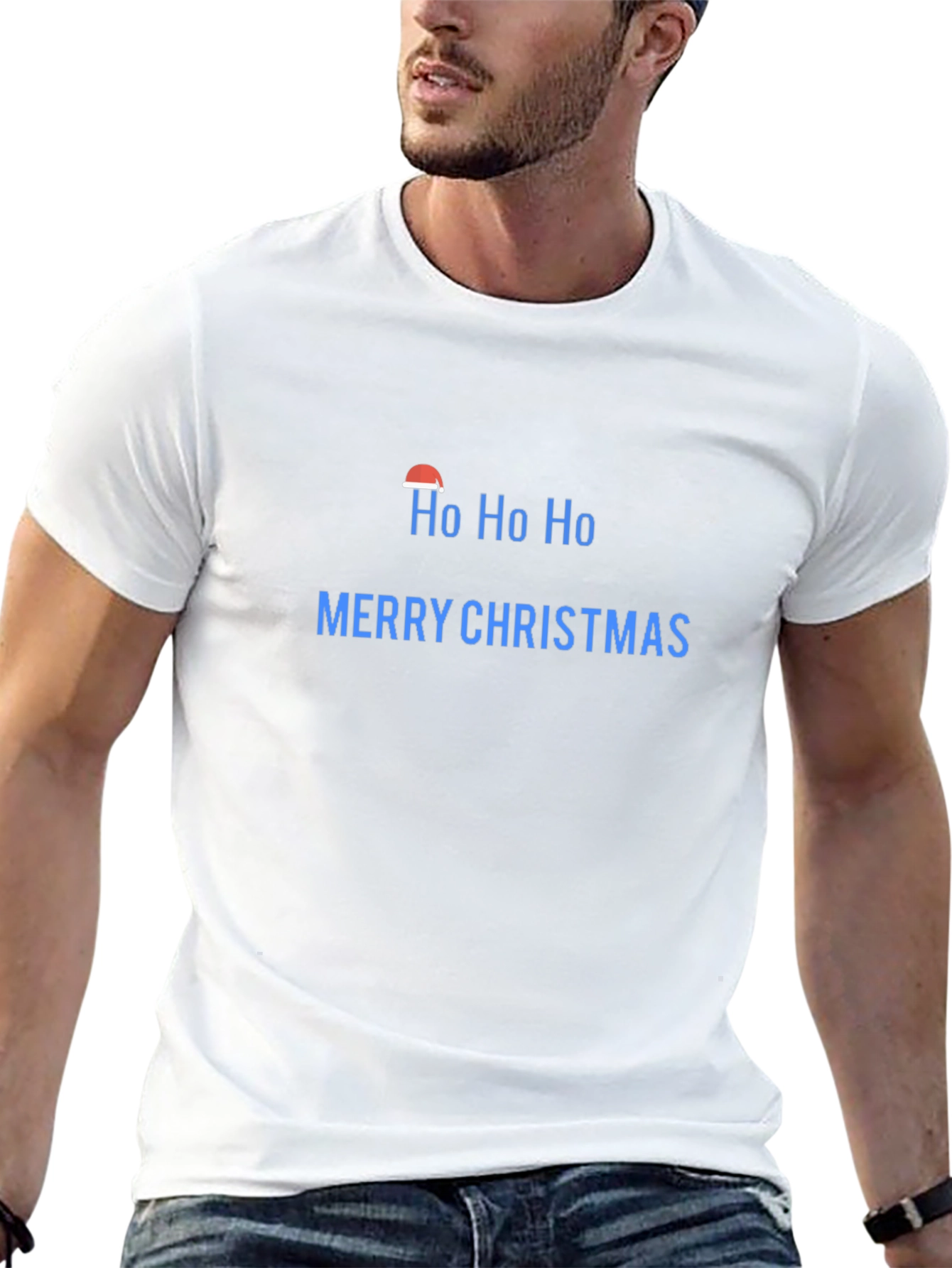 Ho Ho Ho Merry Christmas Black T-Shirt