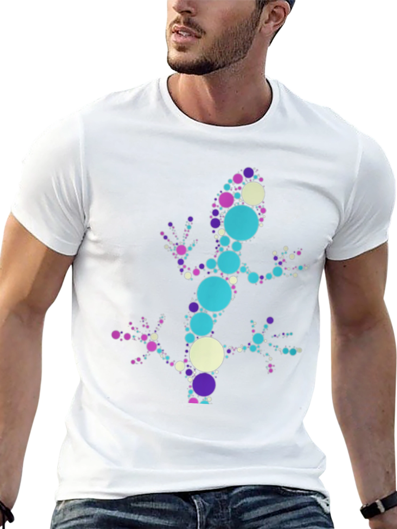 Dotted Gecko Graphic Tee - Unique Design