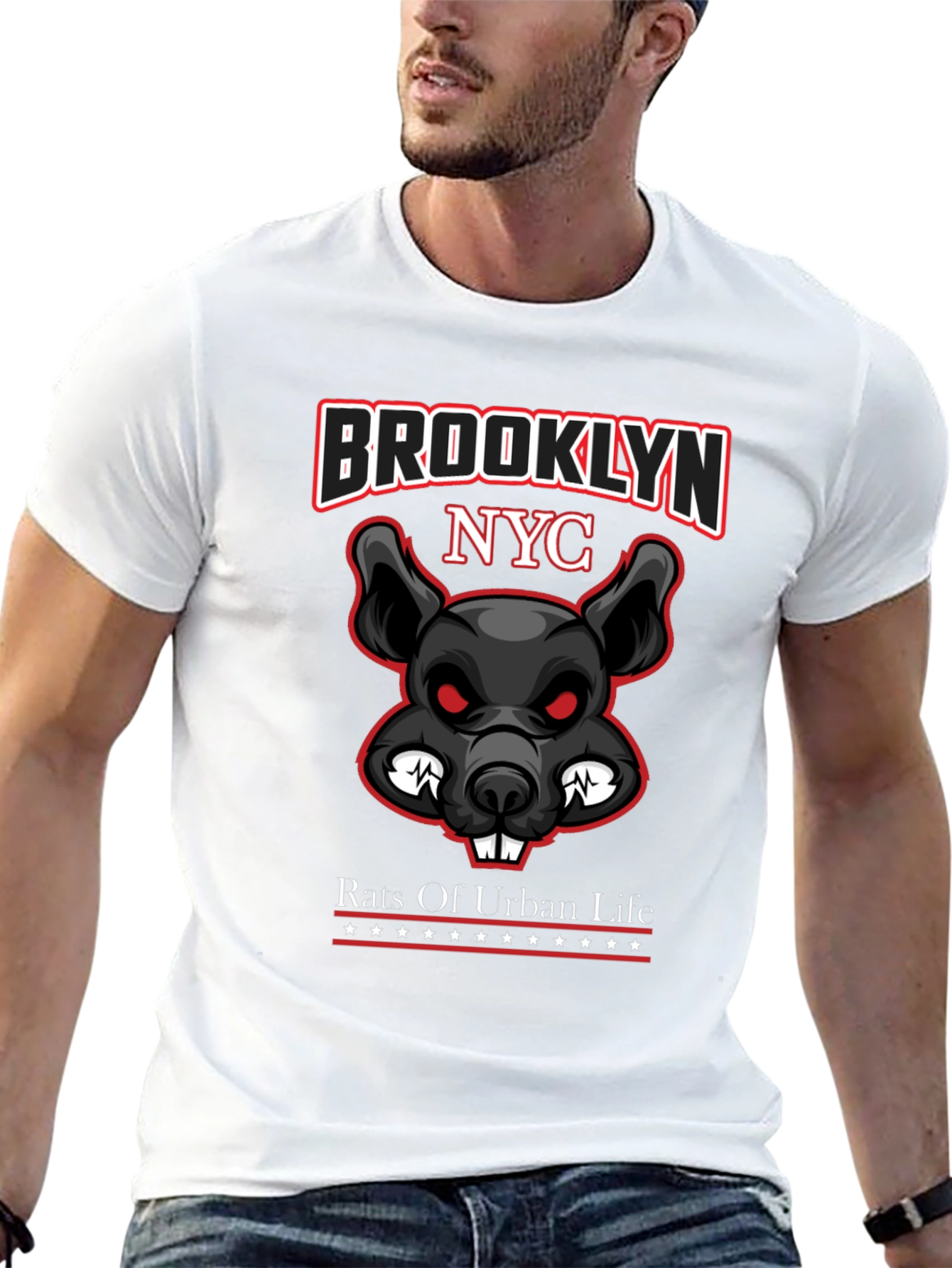 Brooklyn NYC Rat Graphic T-Shirt