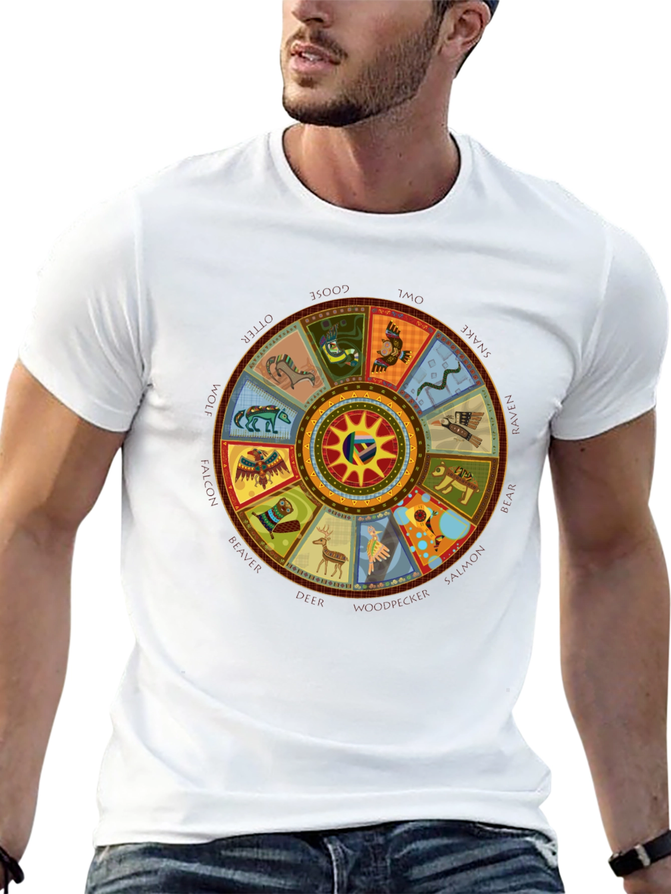 Aztec Sun God Symbol T-Shirt - Unique Graphic Tee