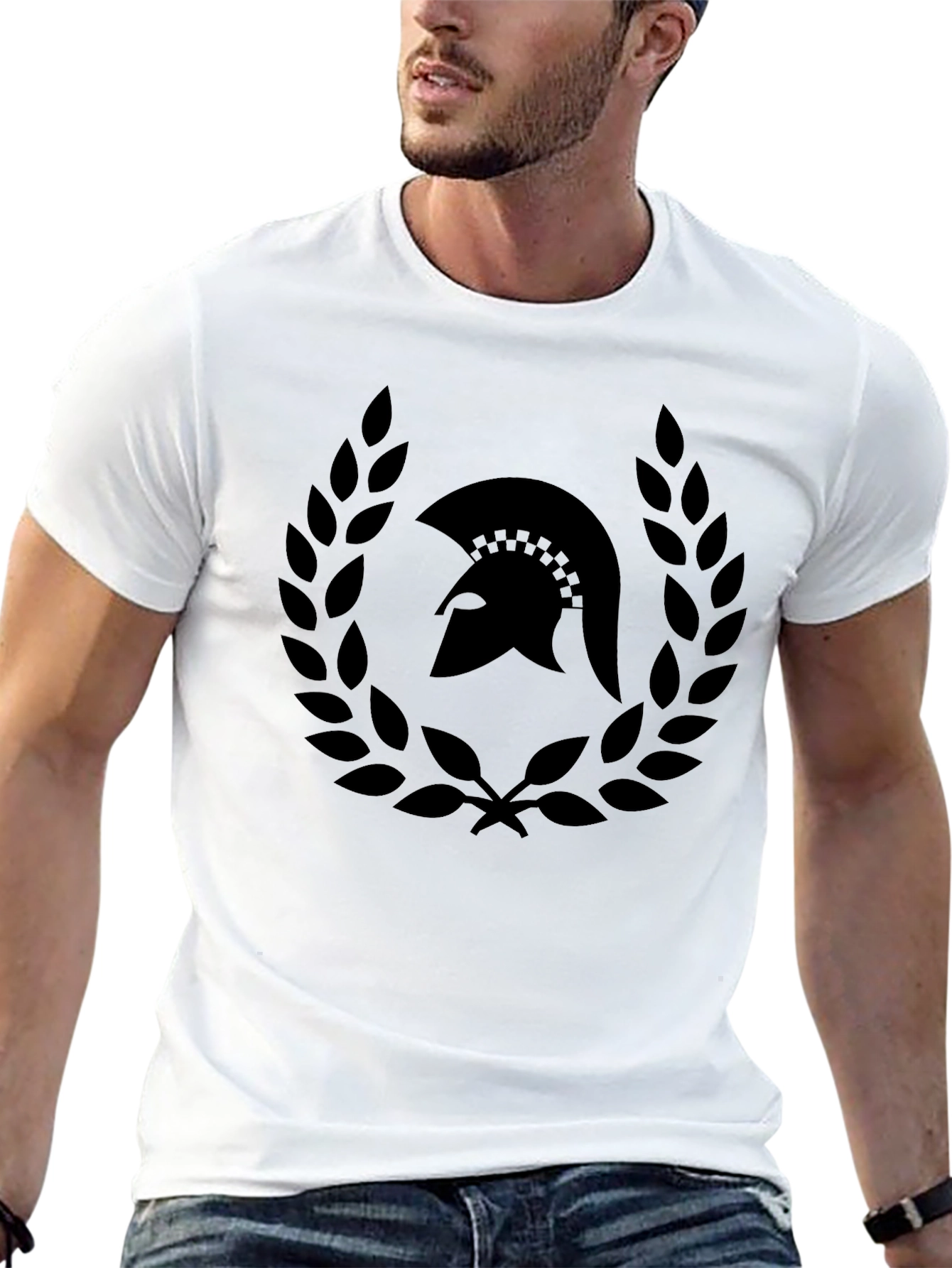 Spartan Laurel Wreath Graphic Tee - Black