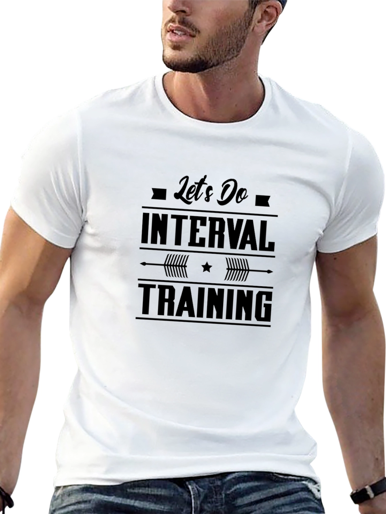 Interval Training Black Graphic Tee