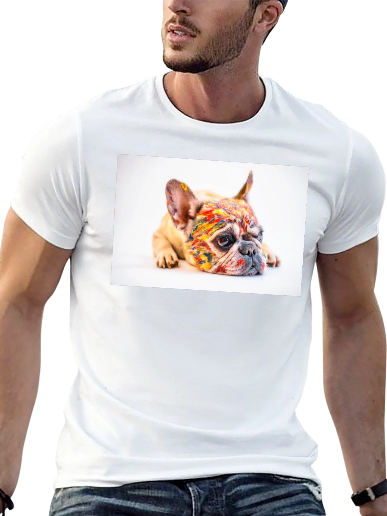 Dog Lover T-Shirt: French Bulldog Artistic Design