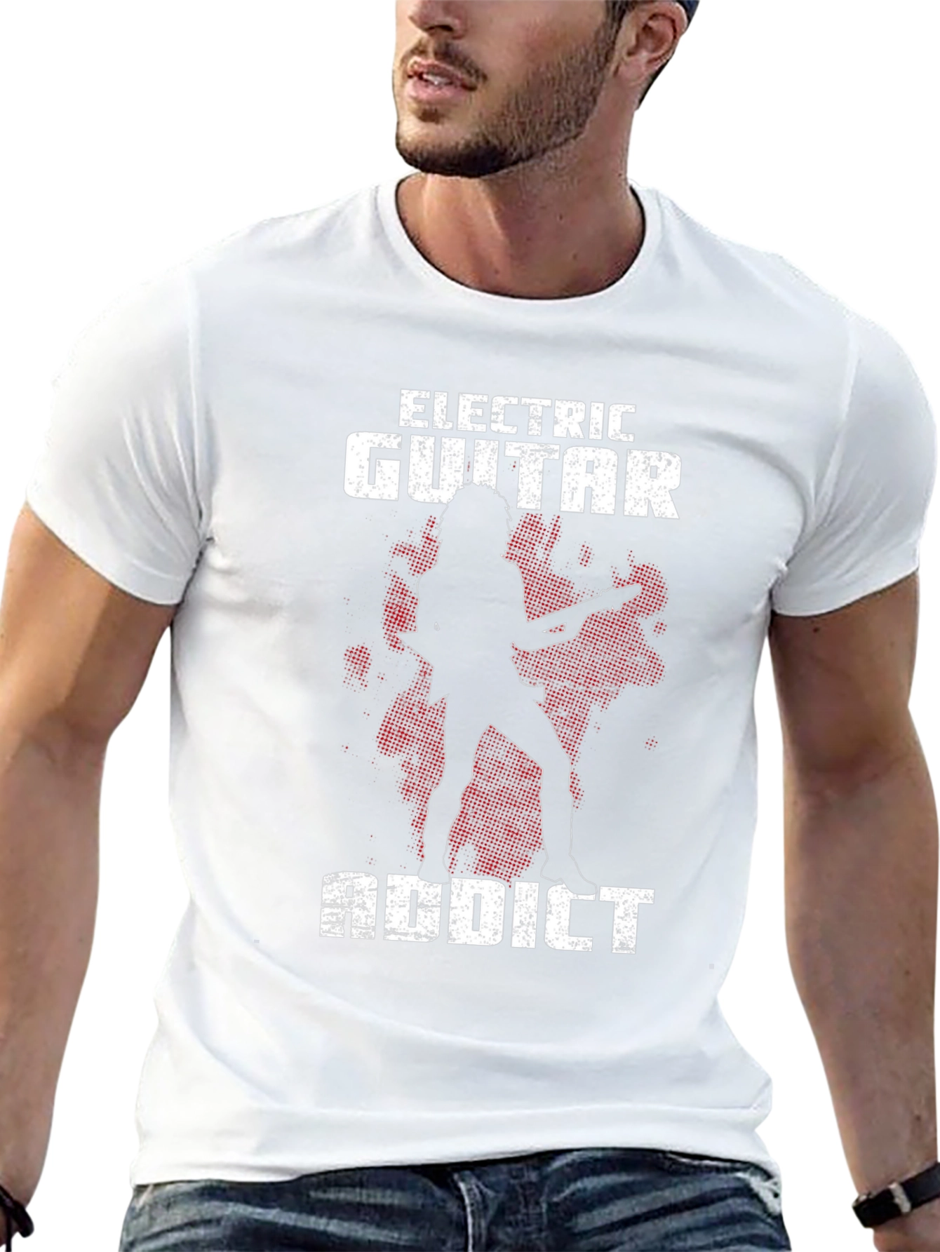 Electric Guitar Addict Black T-Shirt