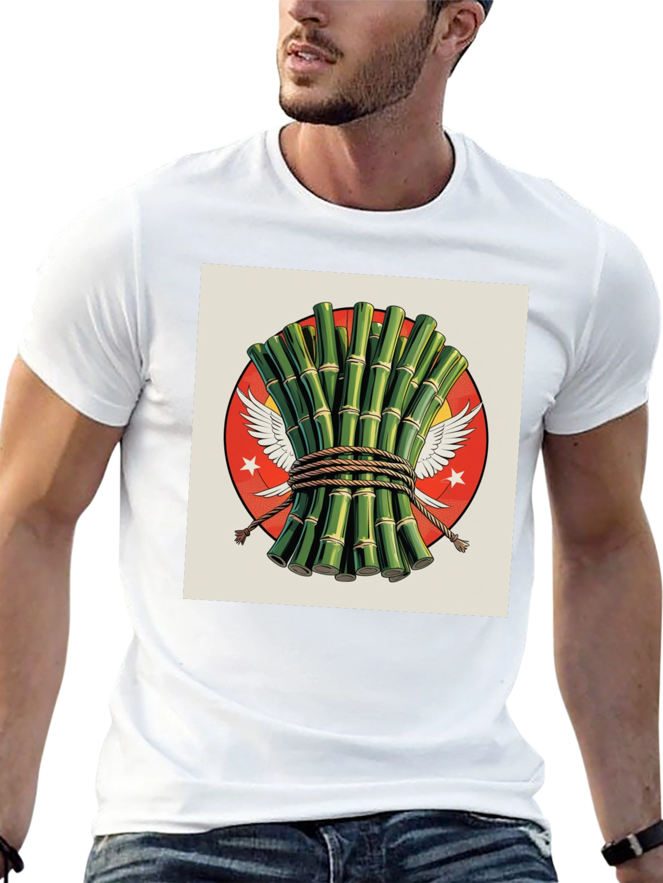 Bamboo Graphic Tee - Stylish Unique Design