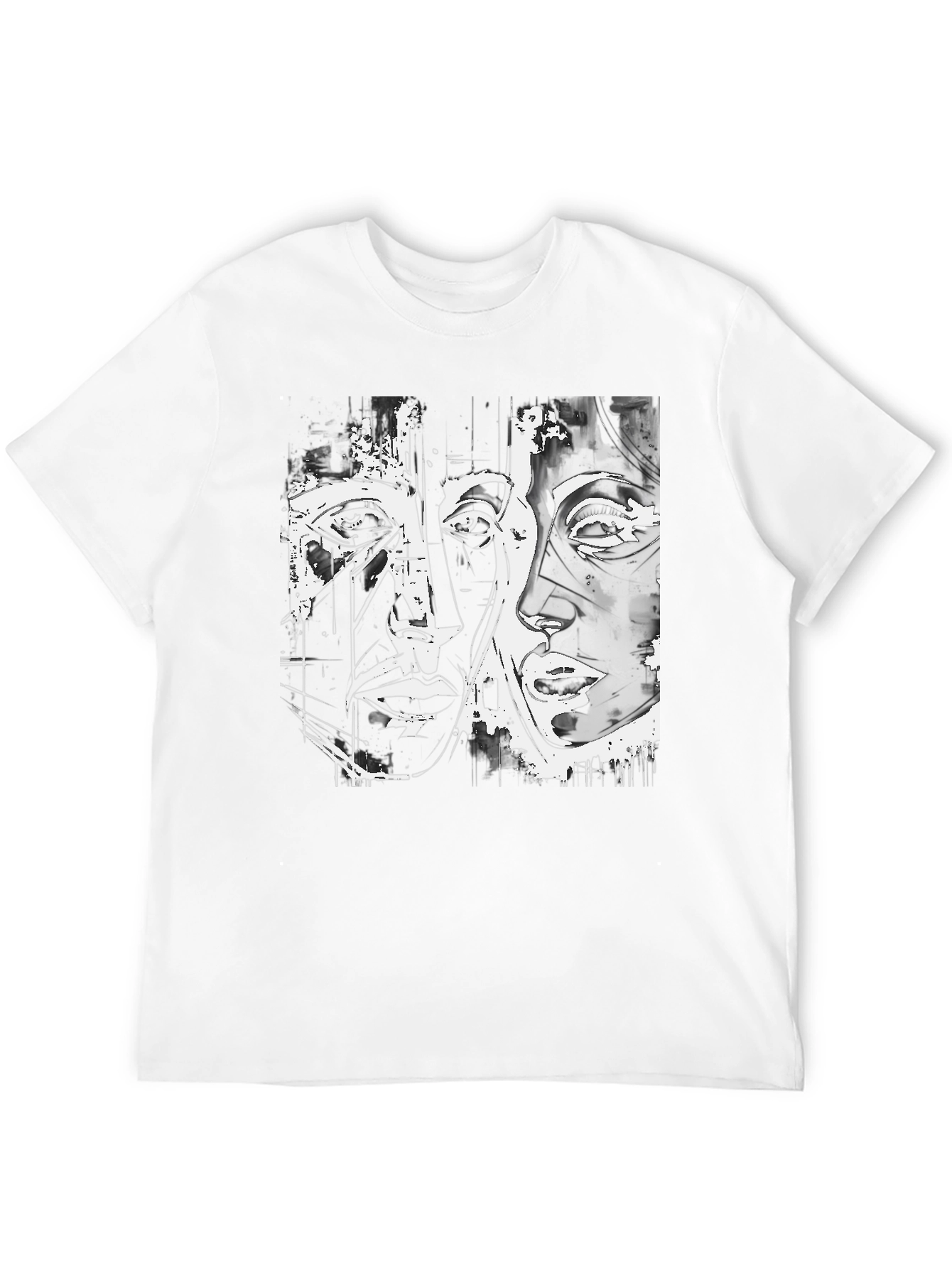 Abstract Face Art Graphic Tee