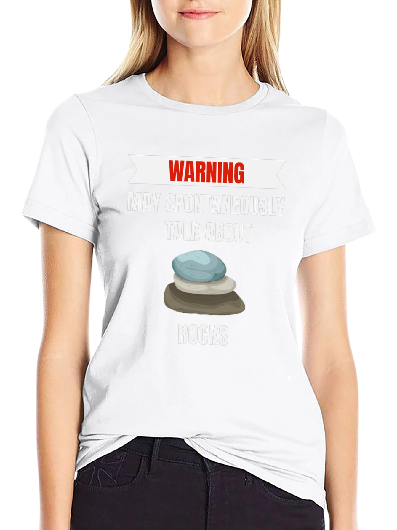 Warning May Spontaneously Talk About Rocks T-Shirt
