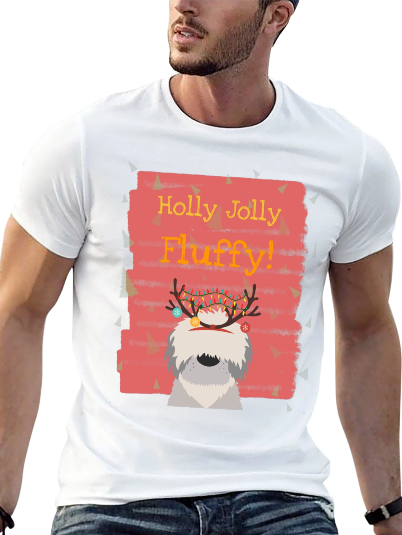 Festive Fluffy Dog Christmas T-Shirt