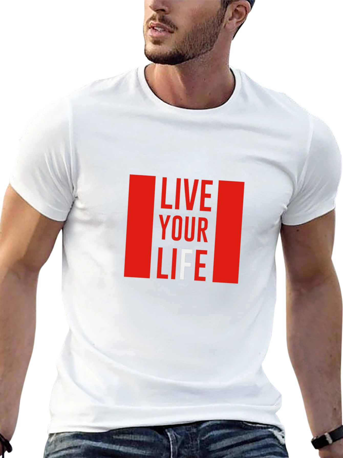 Live Your Life Graphic T-Shirt - Black