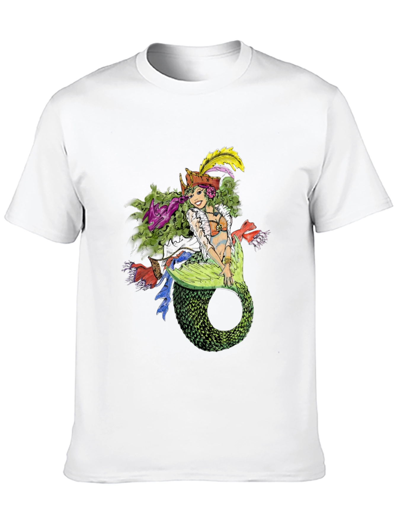 Mermaid Pirate T-Shirt - Quirky Nautical Tee