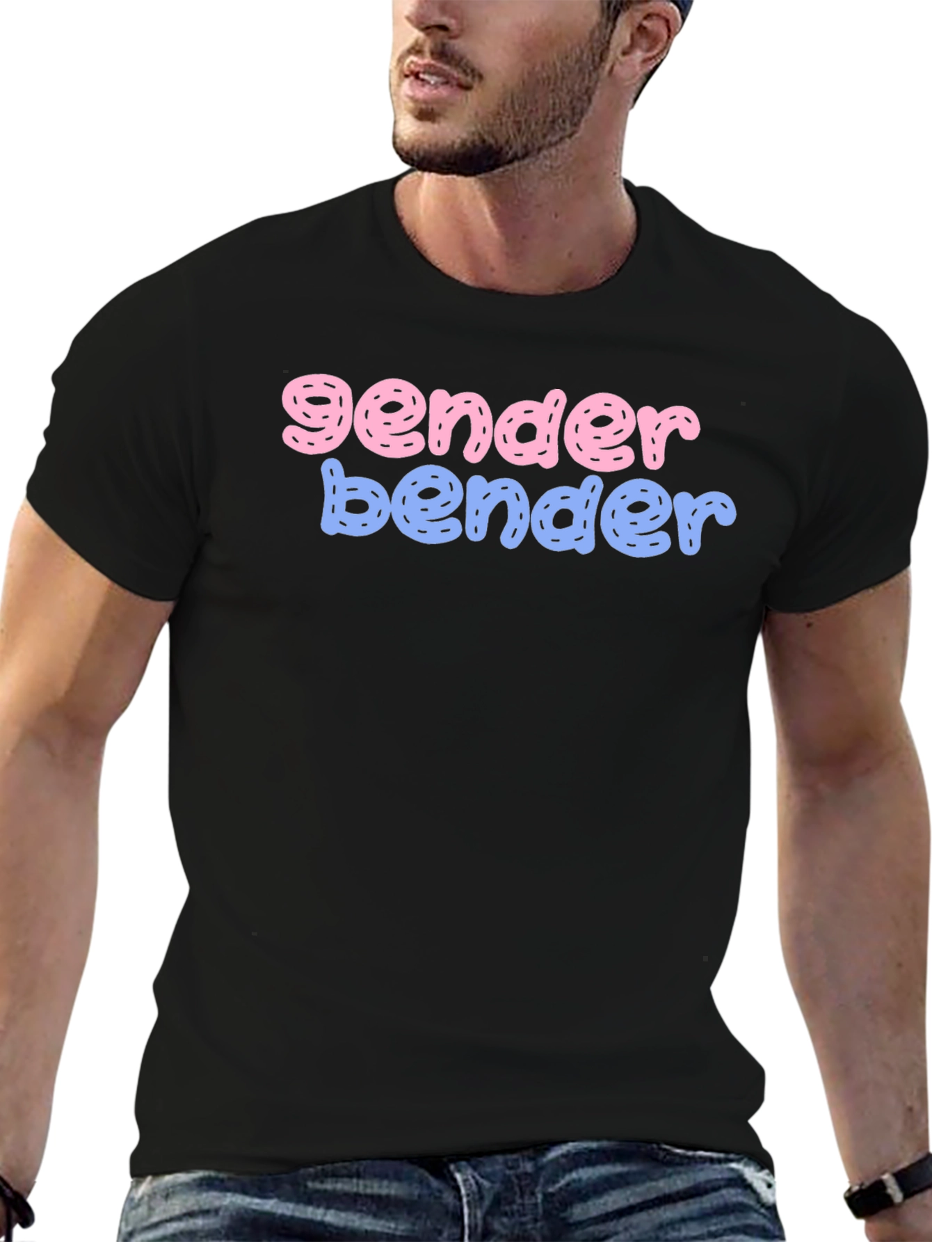 Gender Bender T-Shirt - Pink & Blue Graphic Tee