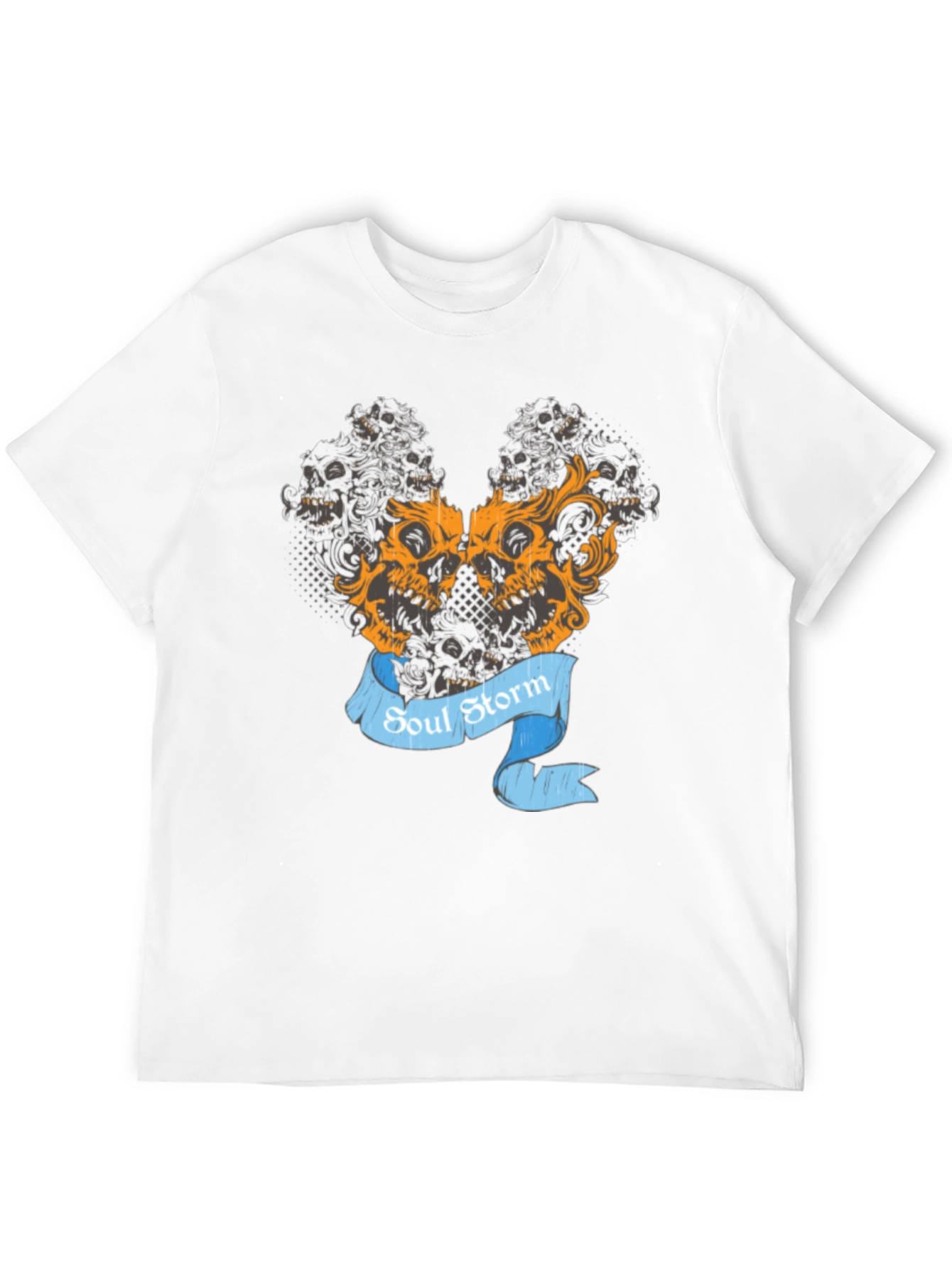 Soul Storm Skull Graphic Black T-Shirt