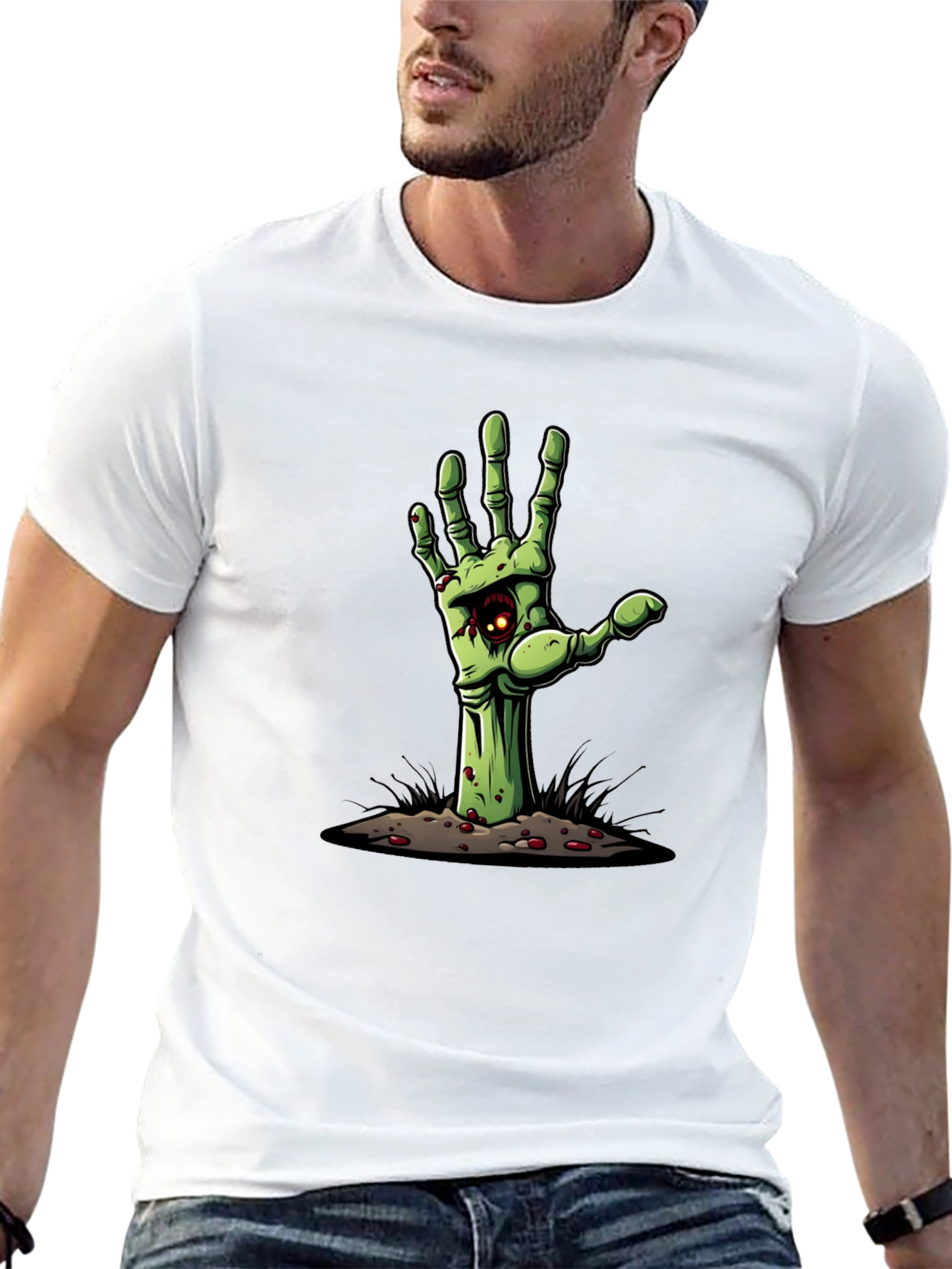 Zombie Hand Graphic Tee - Halloween T-Shirt