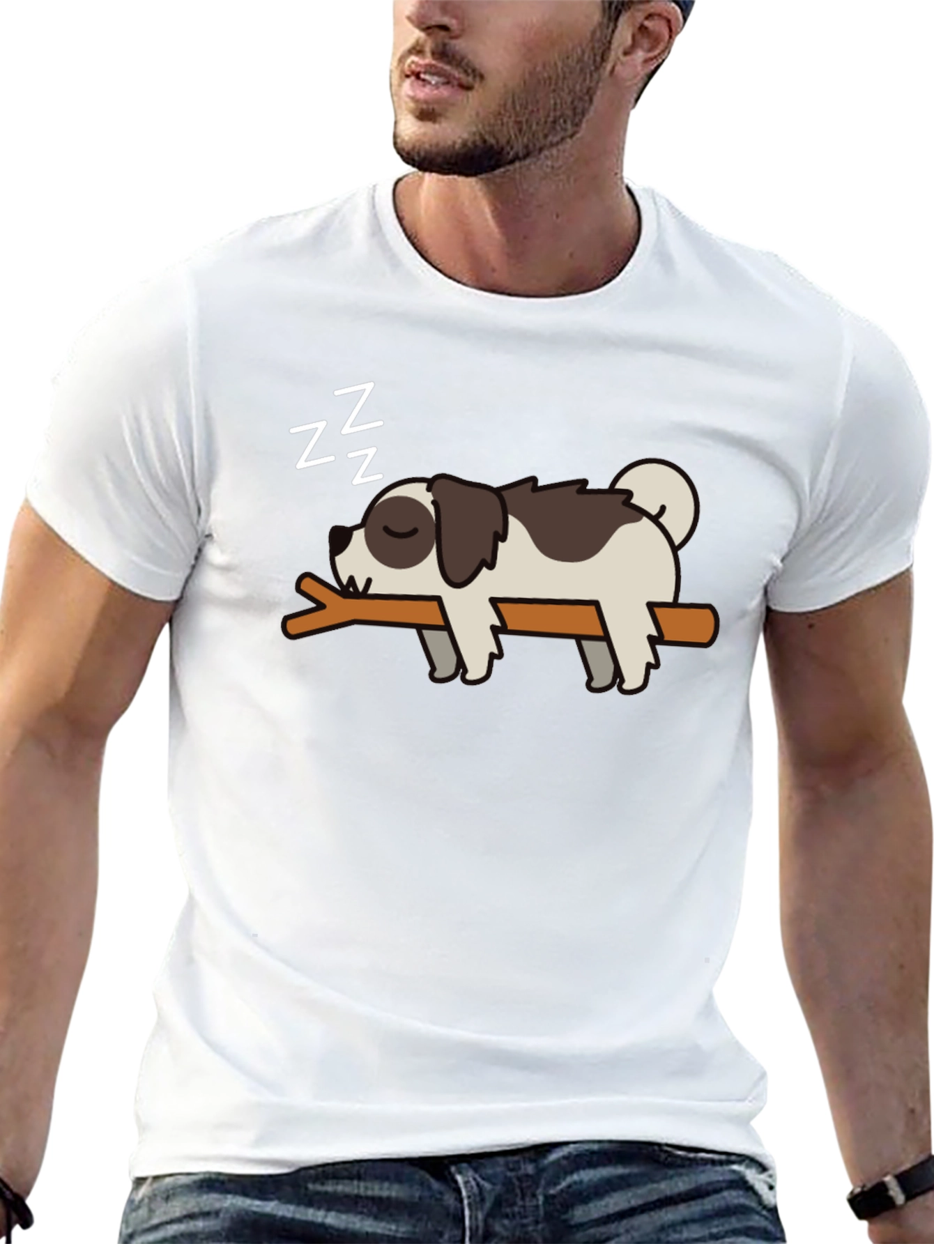 Cute Sleeping Dog T-Shirt | Funny Dog Lover Tee | Adorable Dog Graphic Shirt | Dog Lover Gift | Free Shipping $50+