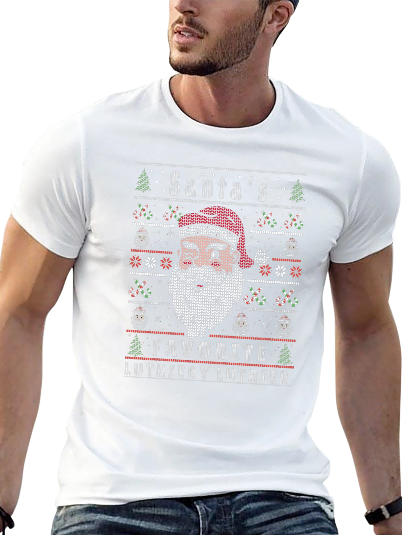 Santas Favorite Luthier Ugly Christmas Sweater T-Shirt