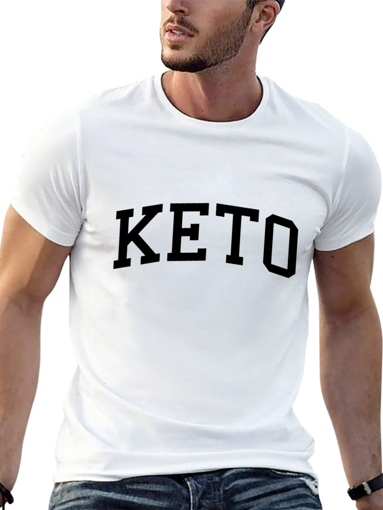 KETO Graphic Print T-Shirt - Casual Black Tee