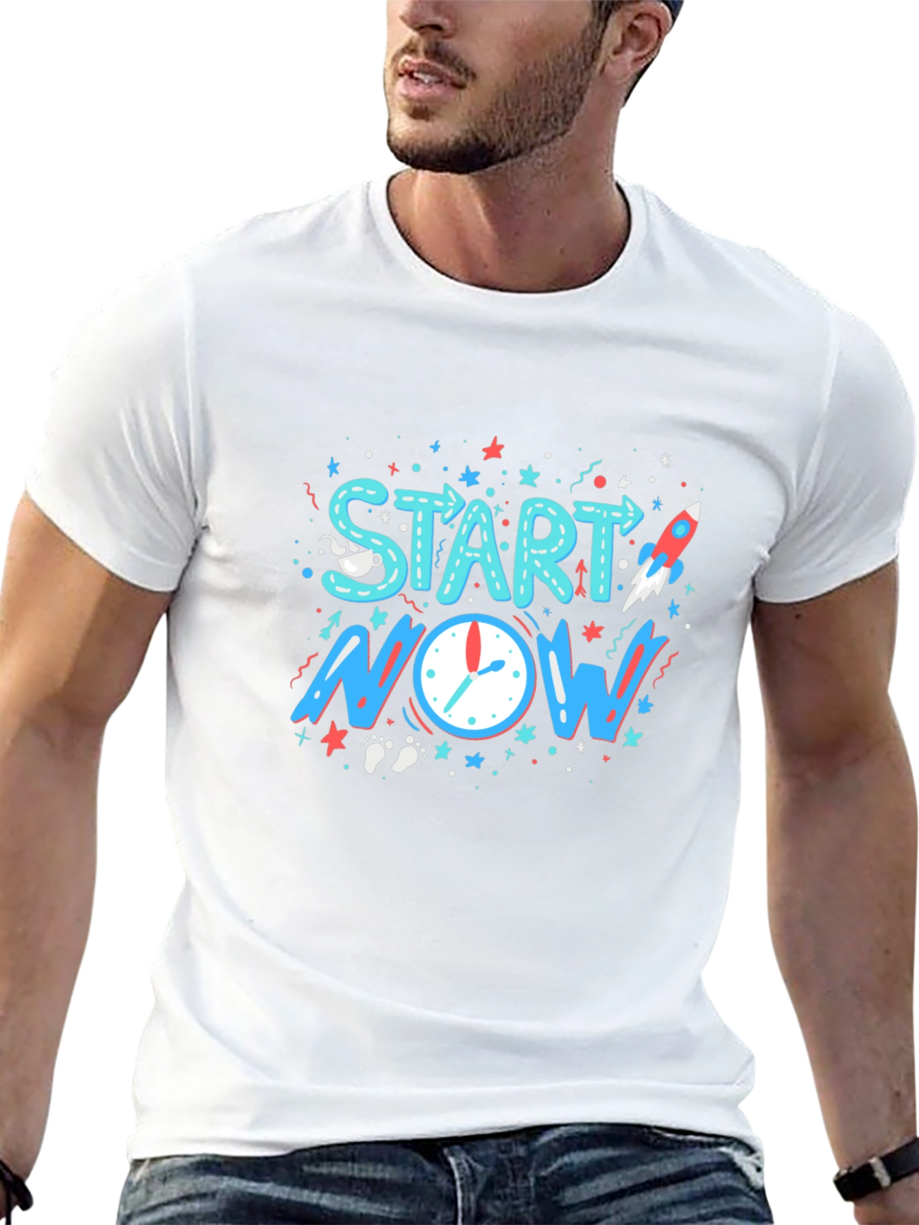Start Now Graphic T-Shirt - Motivational Tee