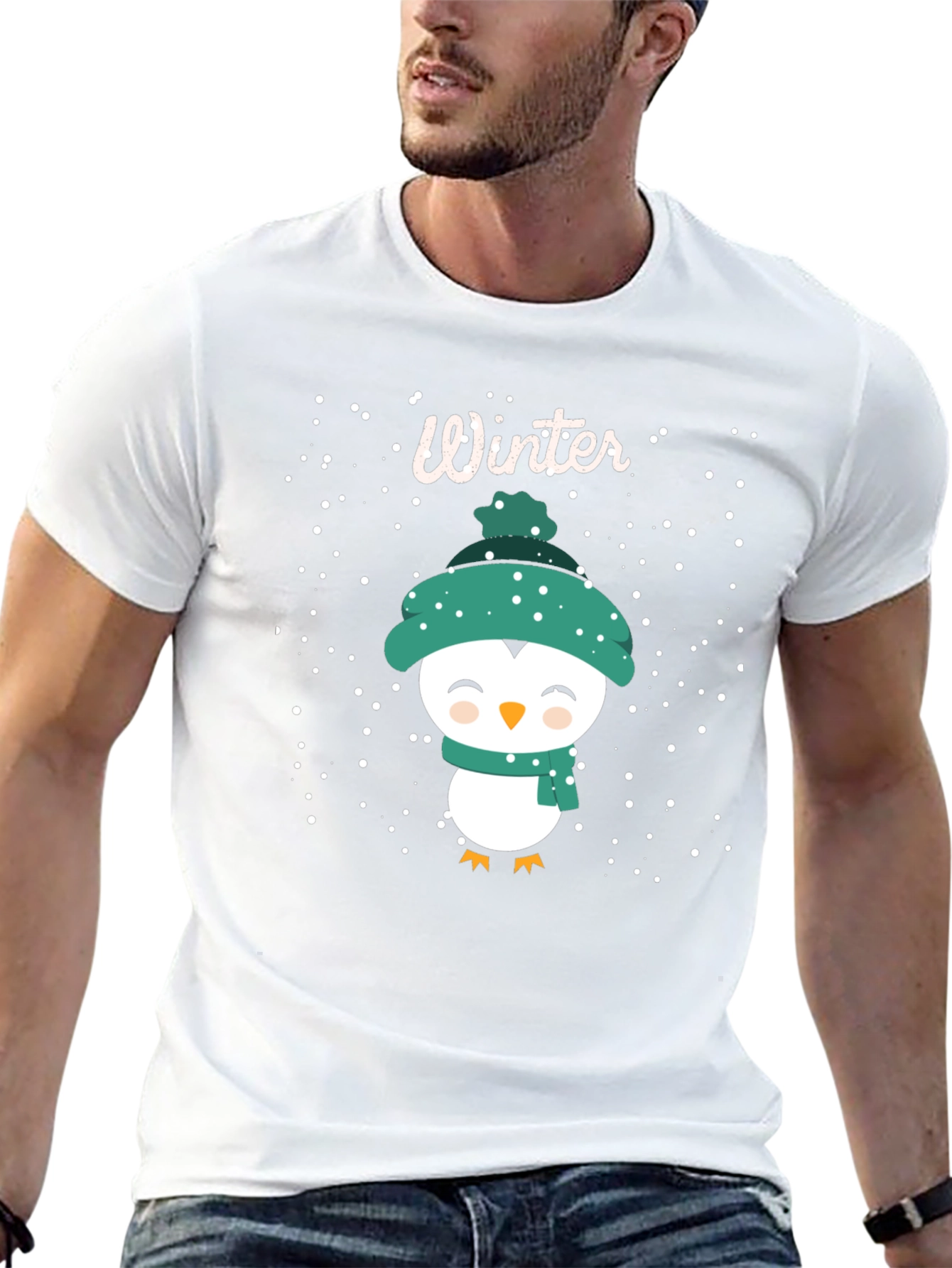 Winter Penguin T-Shirt - Festive Holiday Tee