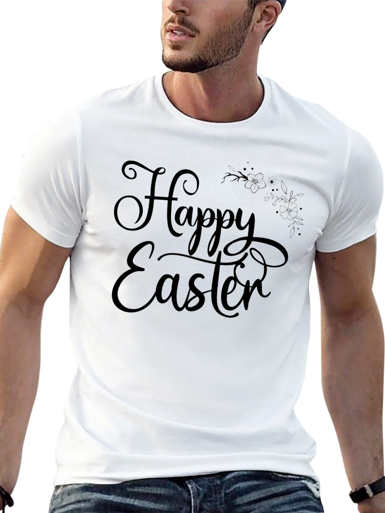 Happy Easter Black T-Shirt