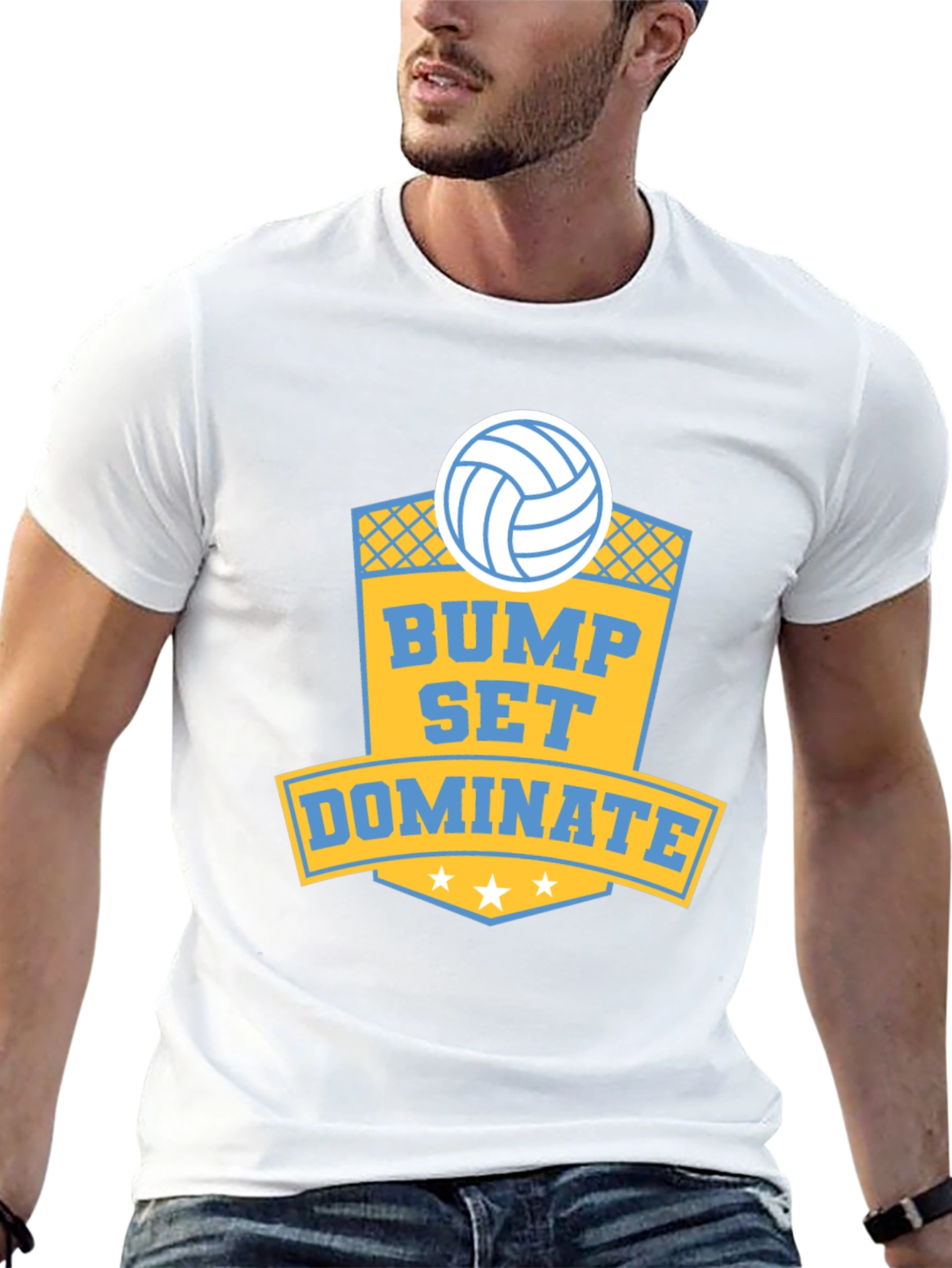 Bump Set Dominate Volleyball Graphic T-Shirt