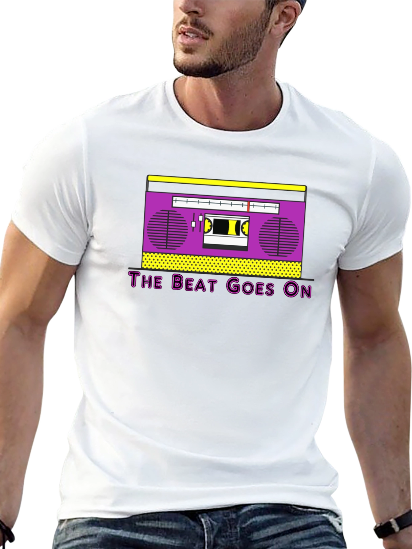 Retro Boombox T-Shirt - The Beat Goes On