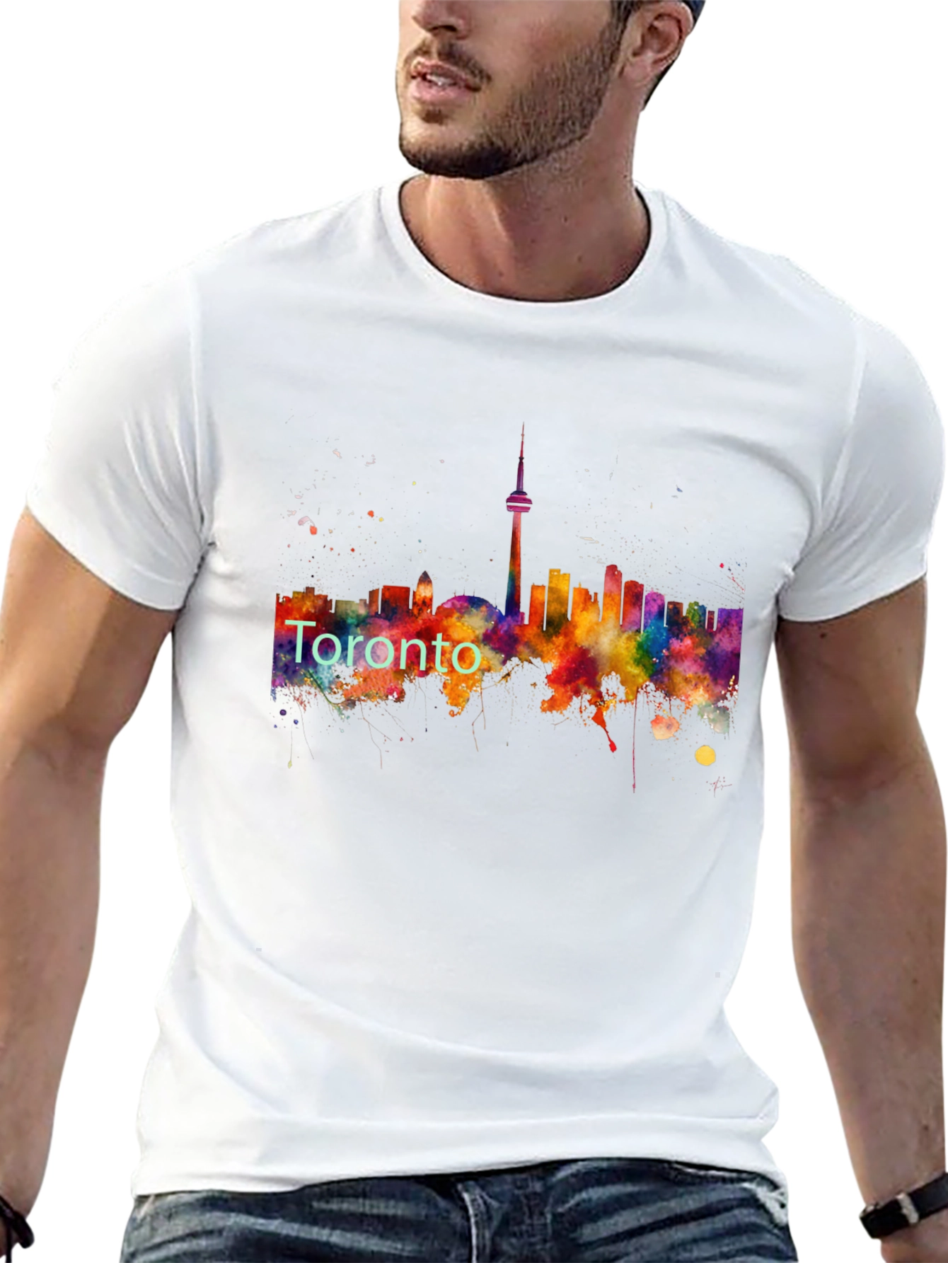 Toronto Skyline Black T-Shirt