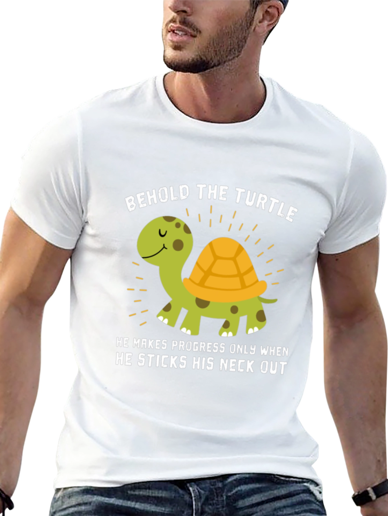 Behold the Turtle Graphic Tee - Sticking Neck Out