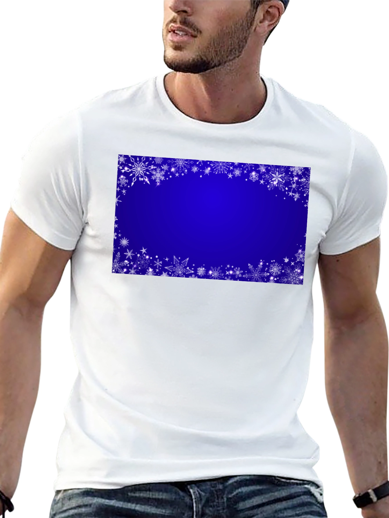 Snowflake Frame T-Shirt - Winter Holiday Graphic Tee