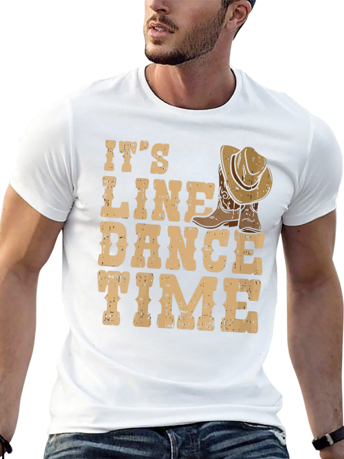 Line Dance Time T-Shirt - Country Western Style