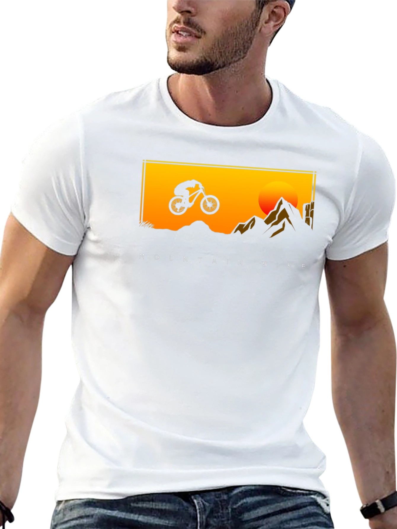 Mountain Bike Sunset Graphic Tee - Adventure Ready!