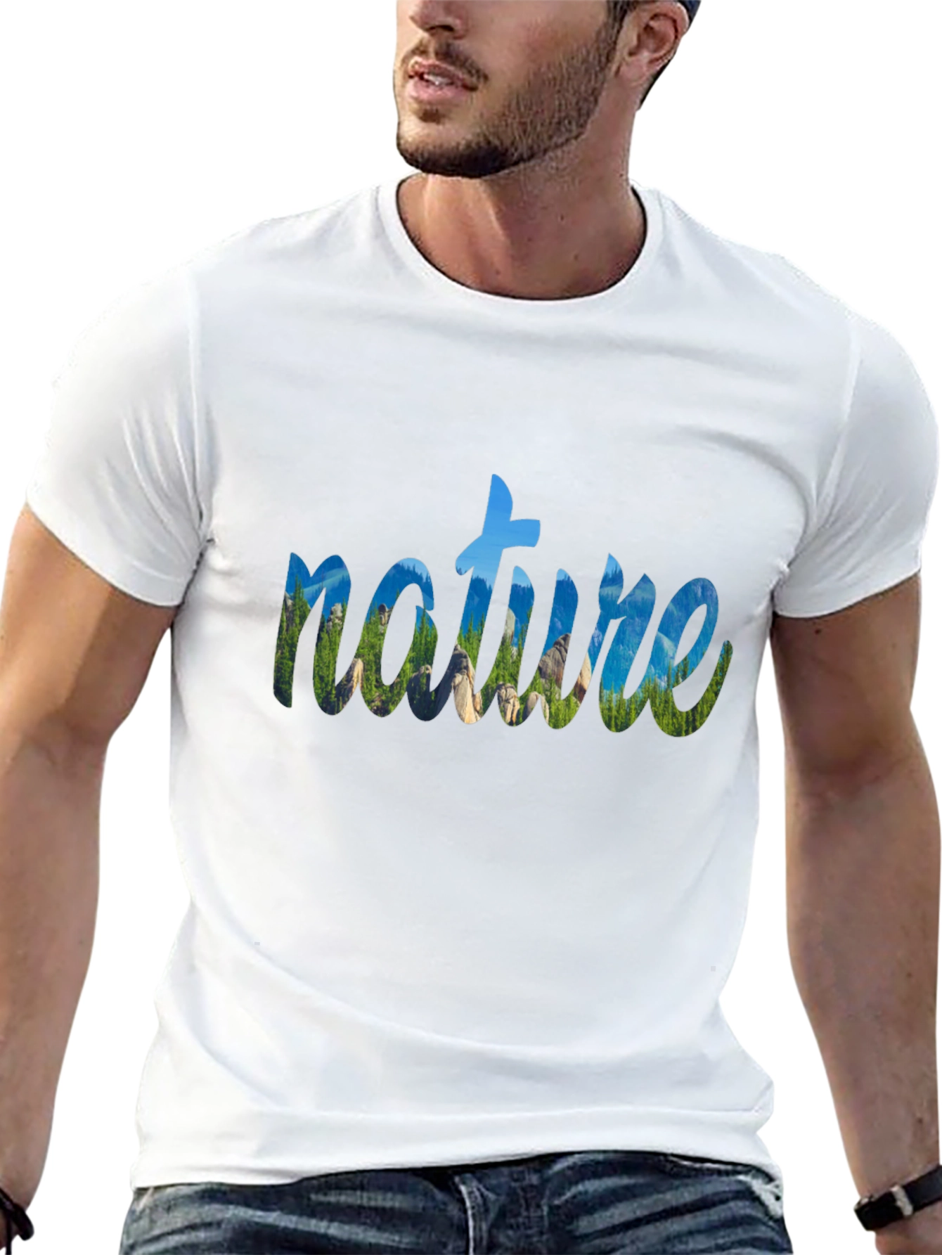 Nature Graphic Black T-Shirt