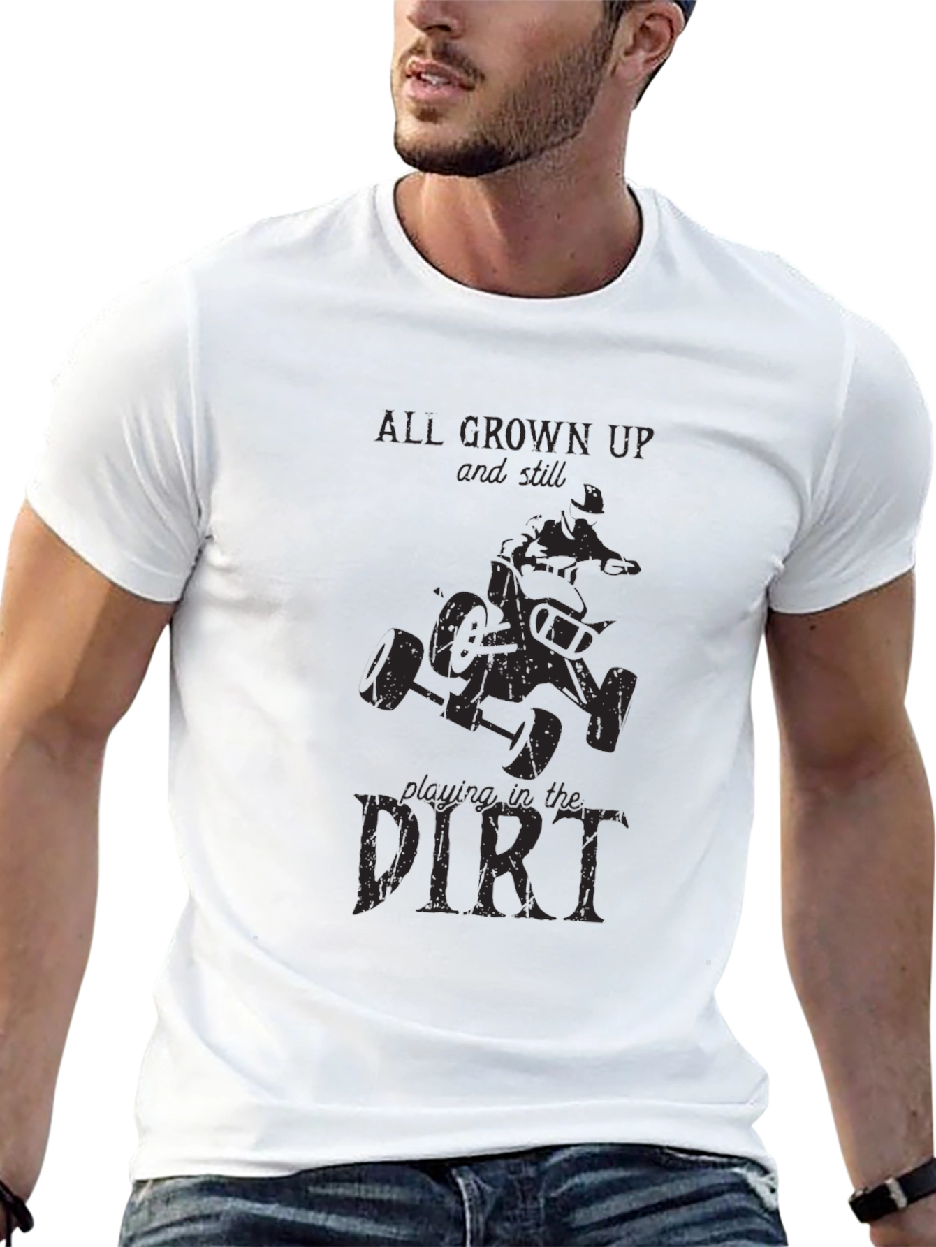 Grown Up Dirt Bike T-Shirt - Black