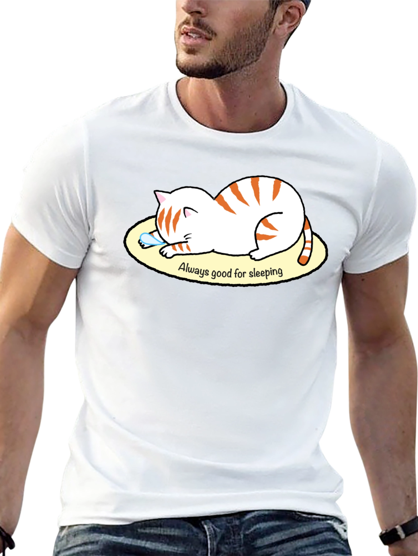 Always Good for Sleeping Cat Graphic T-Shirt